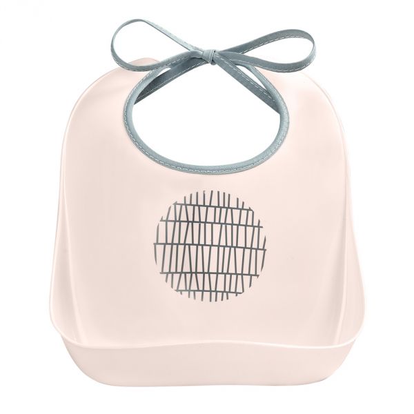 Bavoir d'apprentissage à poche Pink bird