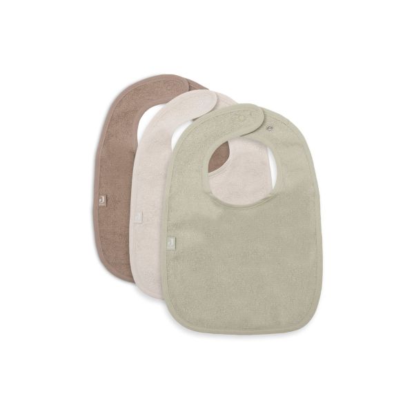 Lot de 3 bavoirs éponge Sand/Soft Matcha/Milky Coffee