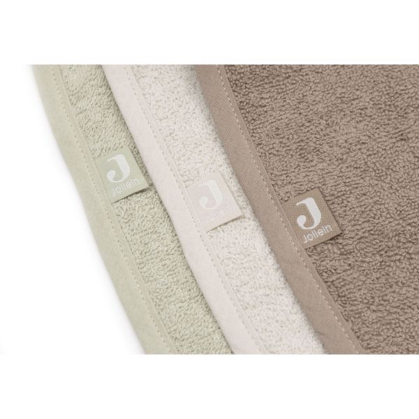 Lot de 3 bavoirs éponge Sand/Soft Matcha/Milky Coffee