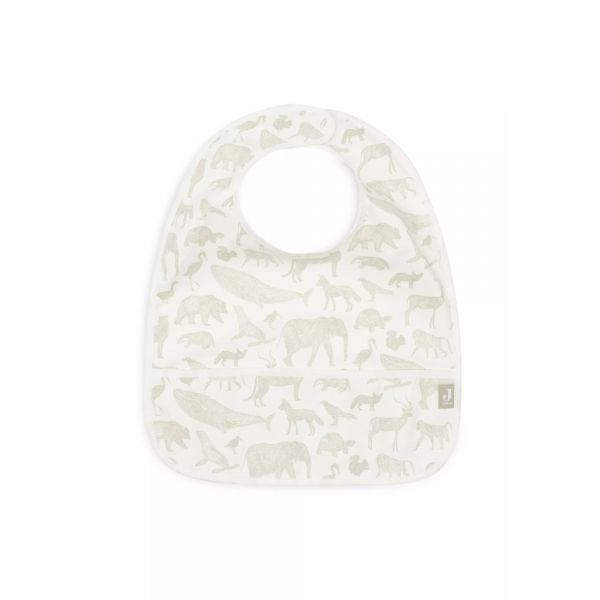 Lot de 2 bavoirs imperméables Animaux Olive