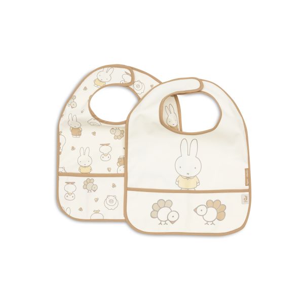 Lot de 2 bavoirs imperméables Miffy Family Farm