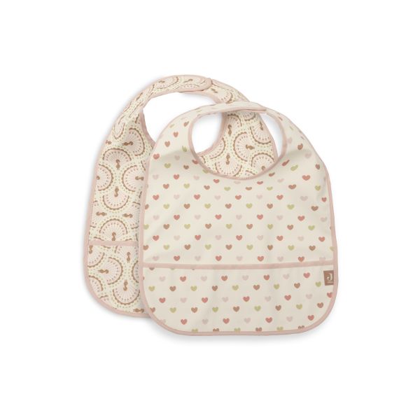 Lot de 2 bavoirs imperméables Soft Plumes