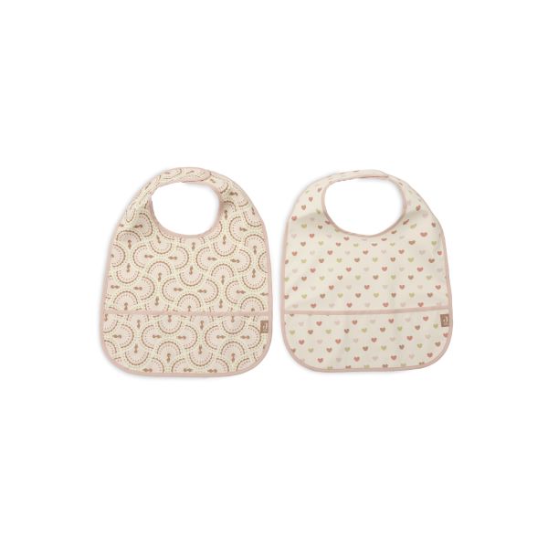 Lot de 2 bavoirs imperméables Soft Plumes