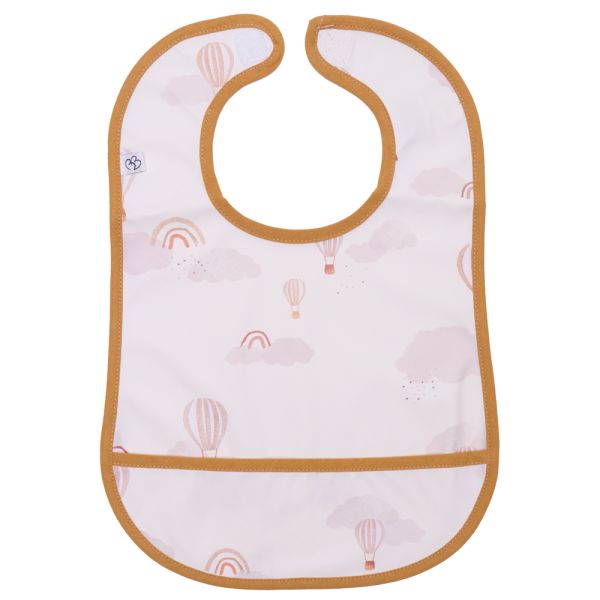 Bavoir en tissu imperméable souple montgolfières