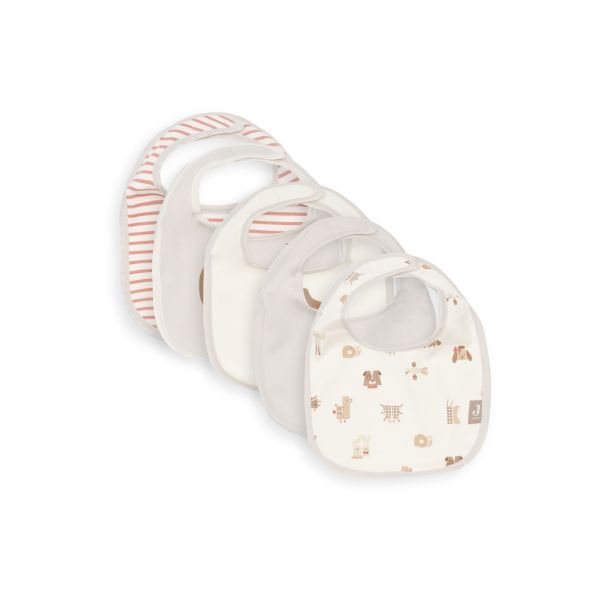 Lot de 5 bavoirs imperméables Animal Friends