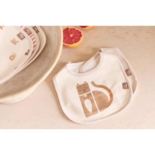 Lot de 5 bavoirs imperméables Animal Friends