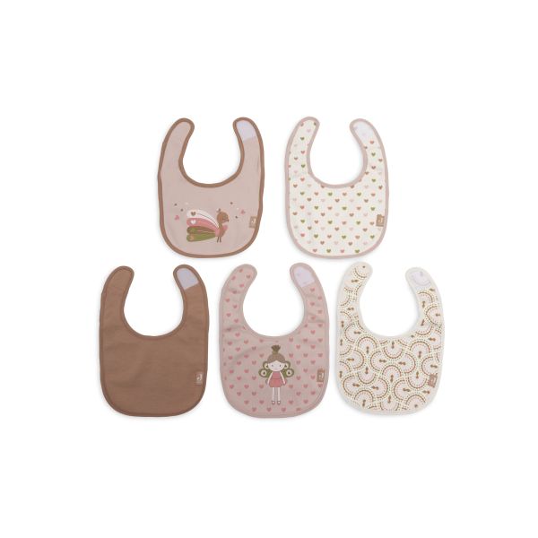 Lot de 5 bavoirs imperméables Soft Plumes