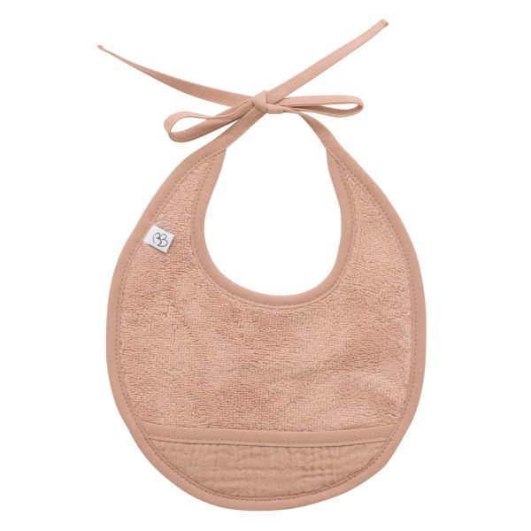 Bavoir naissance éponge bi-matière Mocha