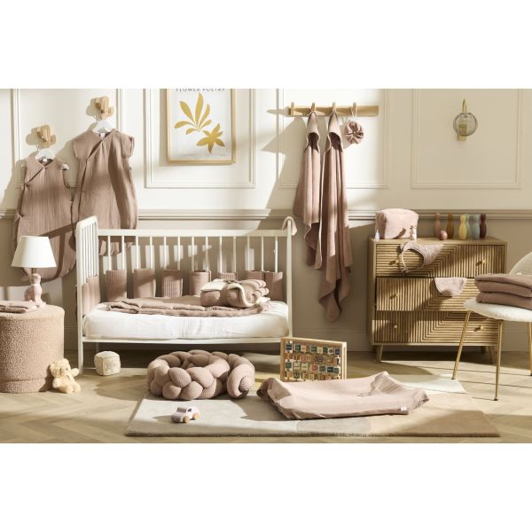 Bavoir naissance éponge bi-matière Mocha