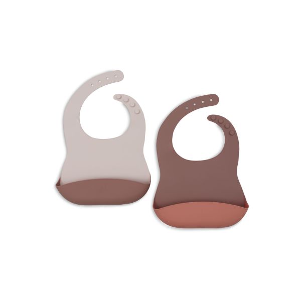 Lot de 2 bavoirs silicone Blush Shades