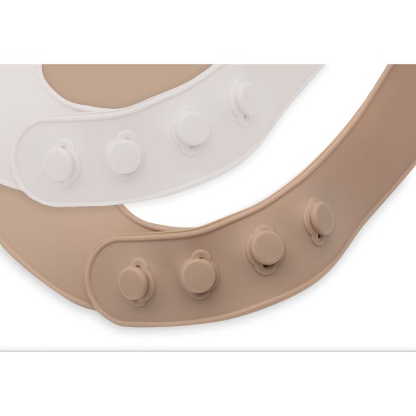 Lot de 2 bavoirs silicone Elephant Tales