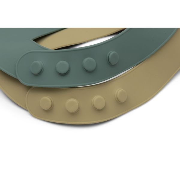 Lot de 2 bavoirs silicone Jade Shades