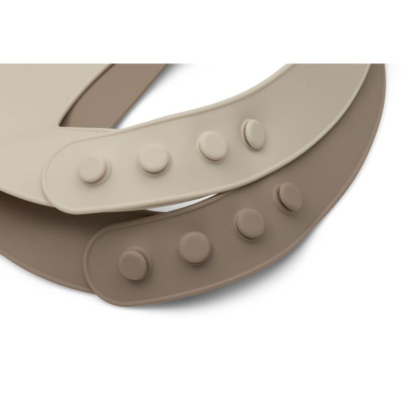 Lot de 2 bavoirs silicone Natural Shades