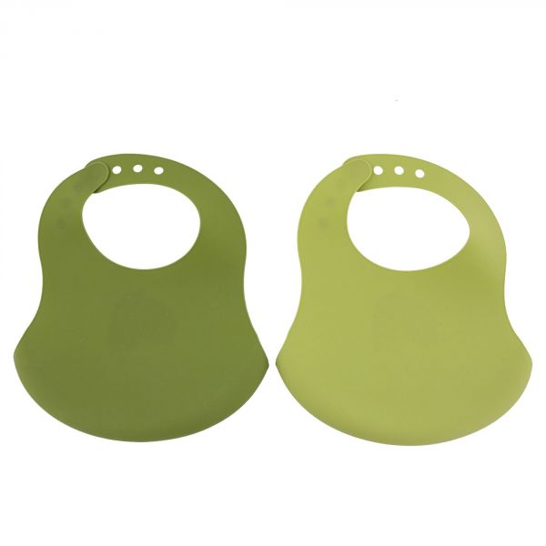 Lot de 2 bavoirs avec récupérateur en silicone Mr. Dino