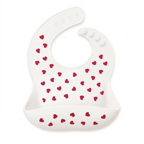 Bavoir en silicone avec récupérateur Plein d'amour
