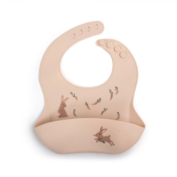 Bavoir en silicone -  Lapin