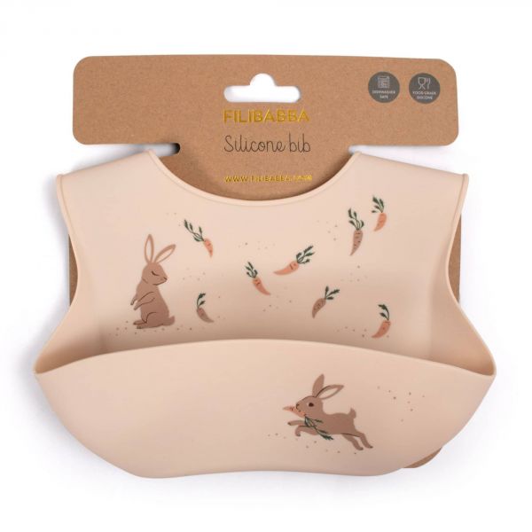 Bavoir en silicone -  Lapin