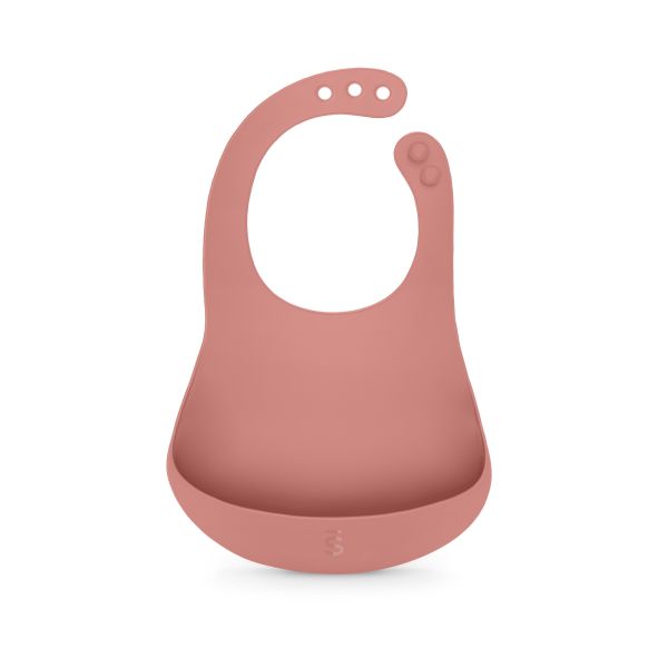 Bavoir en silicone Rose