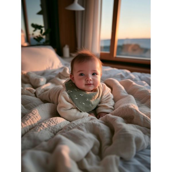 Bavoir bébé Navy jean