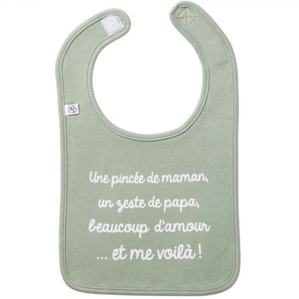 Bavoir bébé - Vert de gris