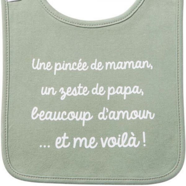 Bavoir bébé - Vert de gris