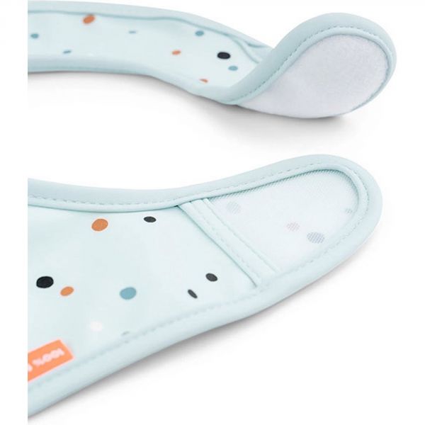 Lot de 2 Bavoirs velcro Elphee bleu