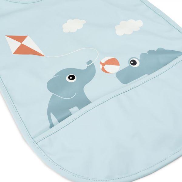 Bavoir velcro Playground Bleu