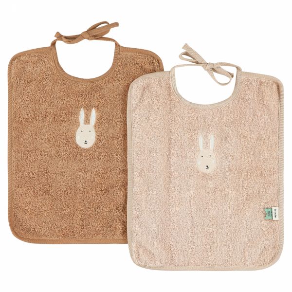 Lot de 2 bavoirs XL Mrs. Rabbit