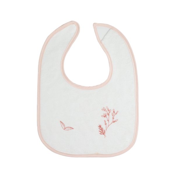 Lot de 6 bavoirs 1er âge 6 couleurs Rose Fleur