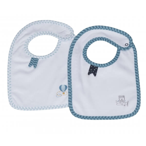 Lot de 2 bavoirs bébé Lazare