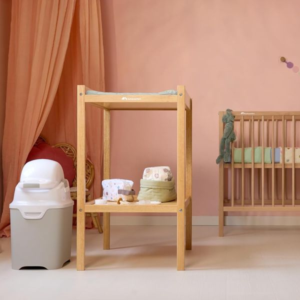 Table à langer avec matelas inclus Daisy2 Natural Wood