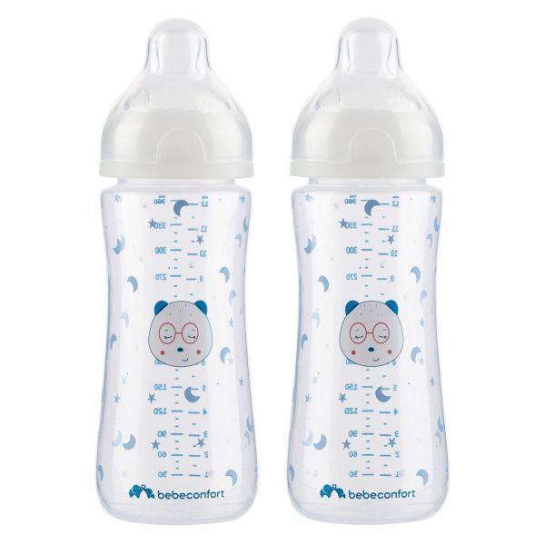 Lot de 2 Biberons anti colique phosphorescent bébé 6 mois