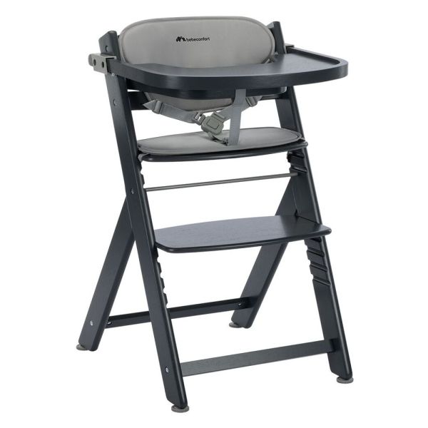 Chaise haute évolutive Timba² avec coussin Mineral Graphite