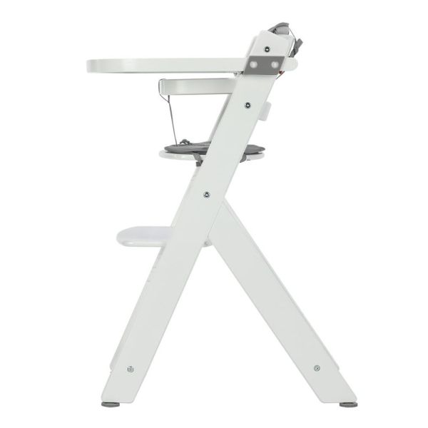 Chaise haute évolutive Timba² blanc avec coussin gris