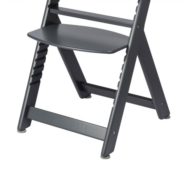 Chaise haute évolutive Timba Black avec coussin gris