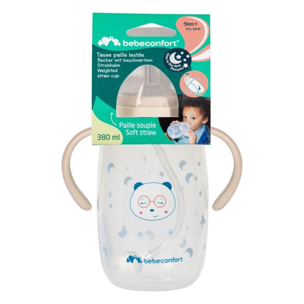 Gobelet à paille bébé 380 ml anti-fuite apprentissage