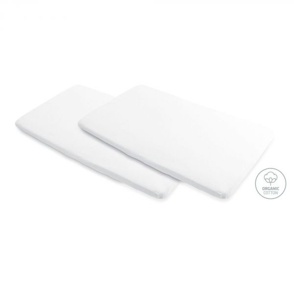 Lot de 2 draps housses Zina/Calidoo/Amara Blanc