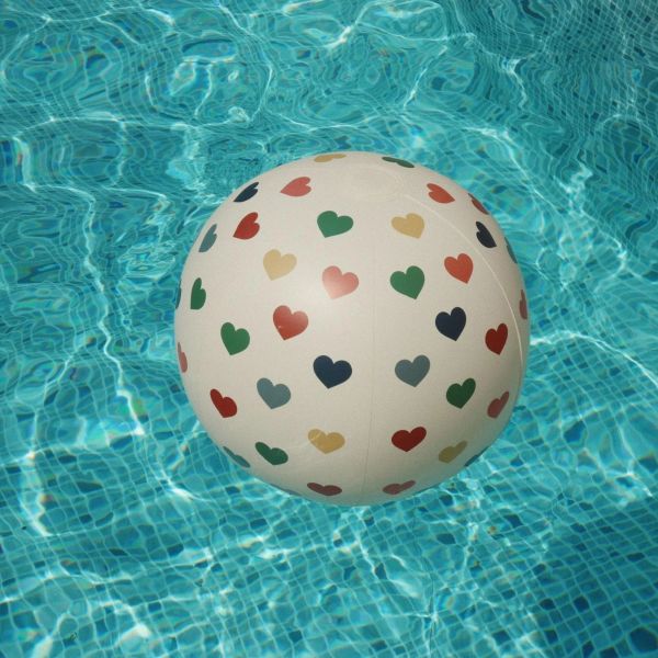Ballon de plage - cœur coloré