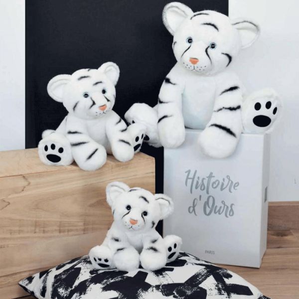 Peluche Bébé Tigre blanc 35 cm