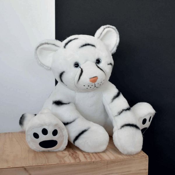 Peluche Bébé Tigre blanc 35 cm