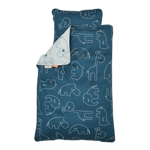 oreiller-Bleu Couette ANIMAUX FERME Junior Bébé Parure De Lit
