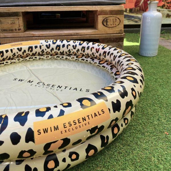 Piscine bébé Ø 60 cm léopard beige 2 anneaux