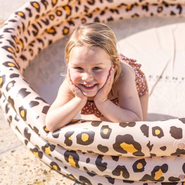 Piscine bébé Ø 150 cm Léopard beige 3 anneaux