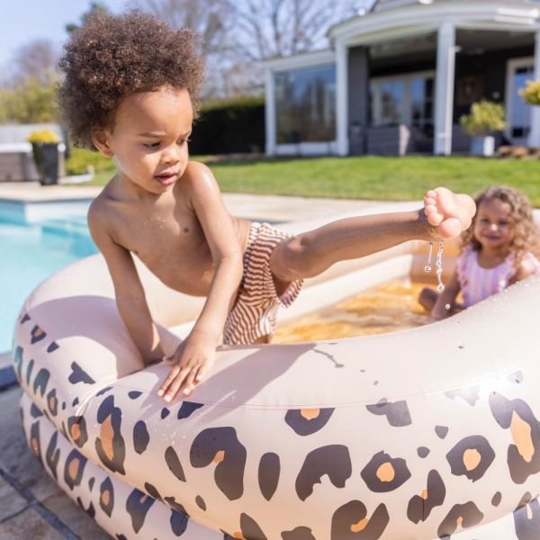 Piscine enfant 200 cm léopard beige rectangulaire