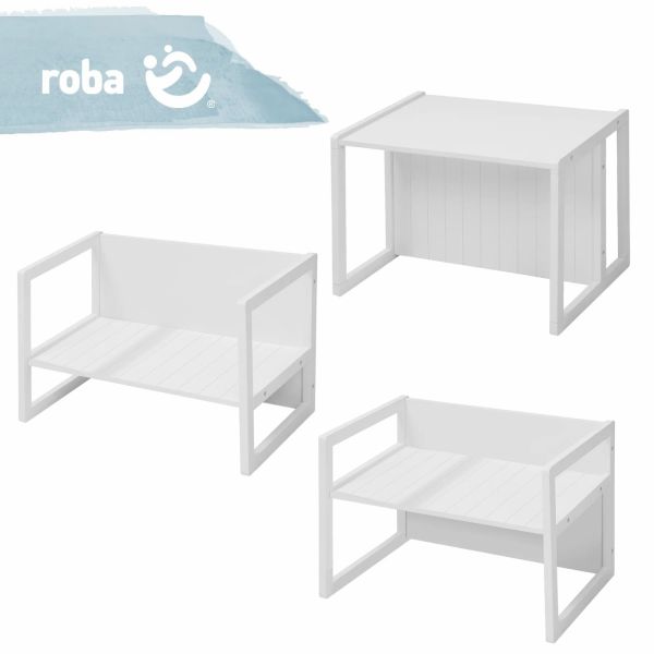 Banc enfant 2 en 1 blanc