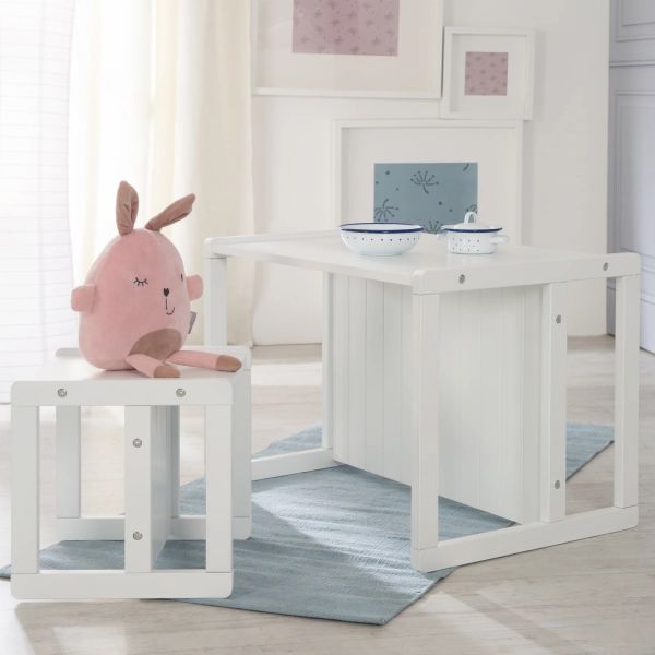 Banc enfant 2 en 1 blanc