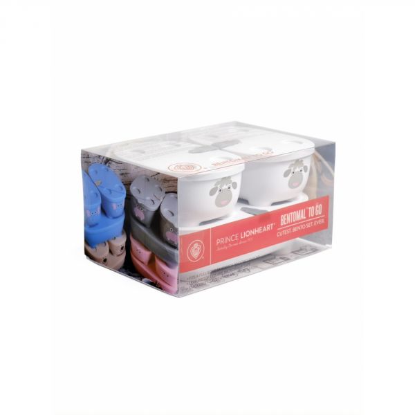 Lot de 3 lunch box empilables Bentomal Blanc Mouton