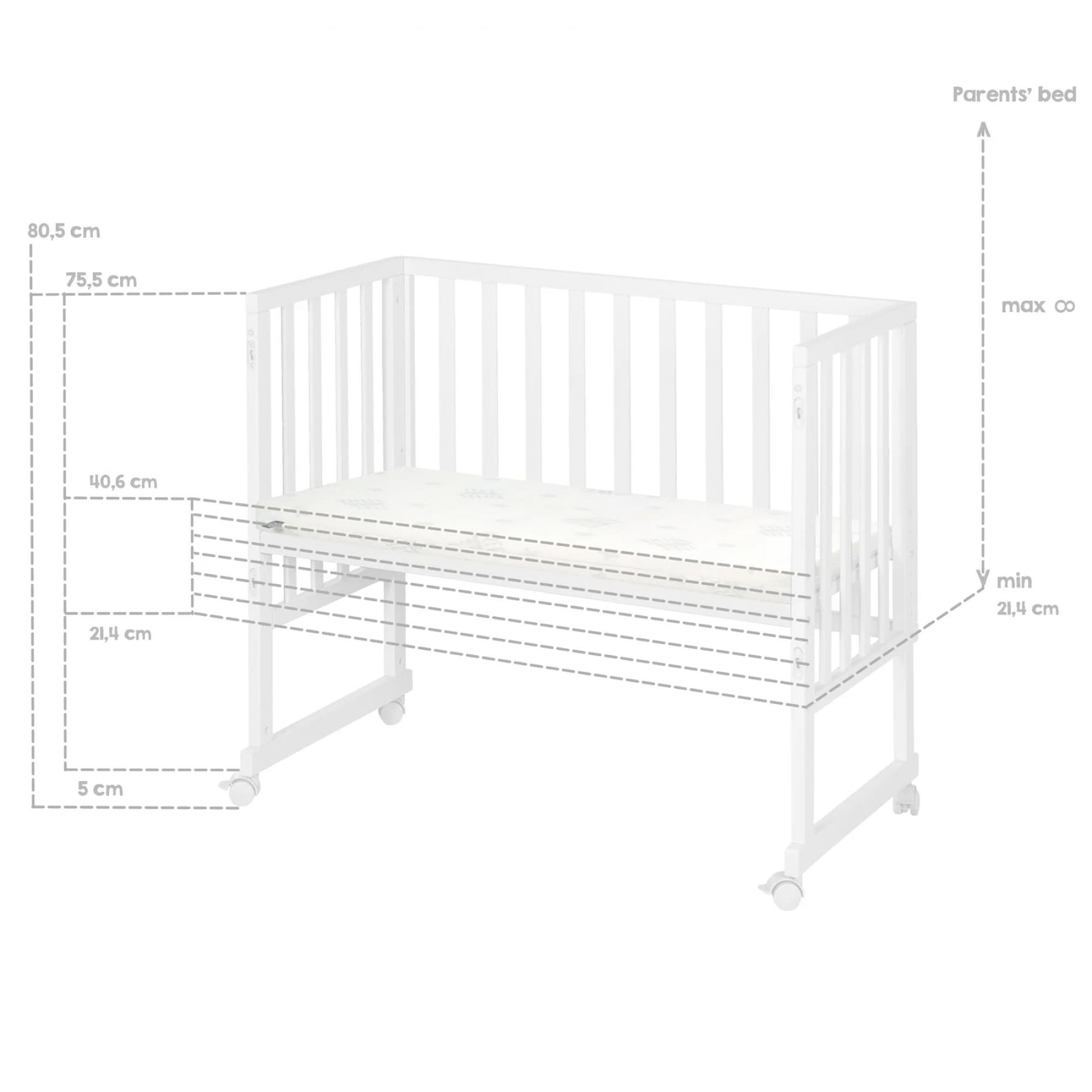 Berceau cododo safe asleep® 3 en 1 - 45 x 90 cm + accessoires et