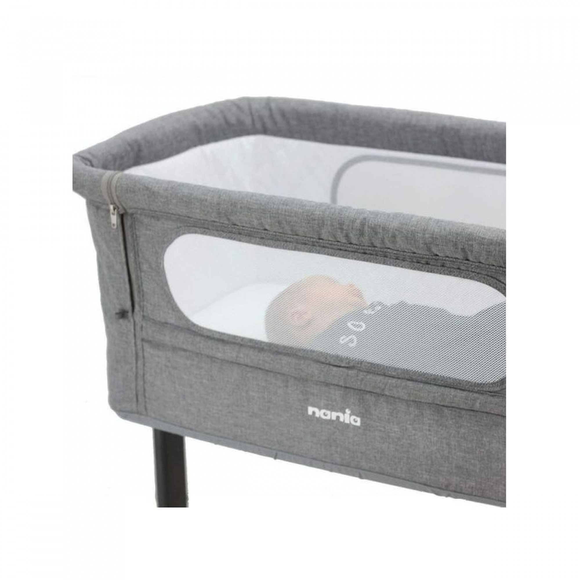 nania Lit bébé cododo - DODI - Lit d'appoint 2 en 1 - Ultra Confort Matelas  4cm d'épaisseur (Gris) : : Bébé et Puériculture