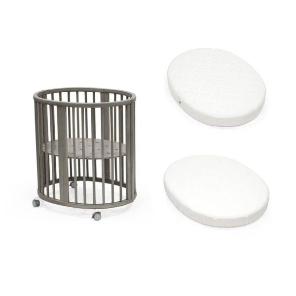 Pack Berceau Sleepi Hazy grey + matelas mini Sleepi + drap housse blanc